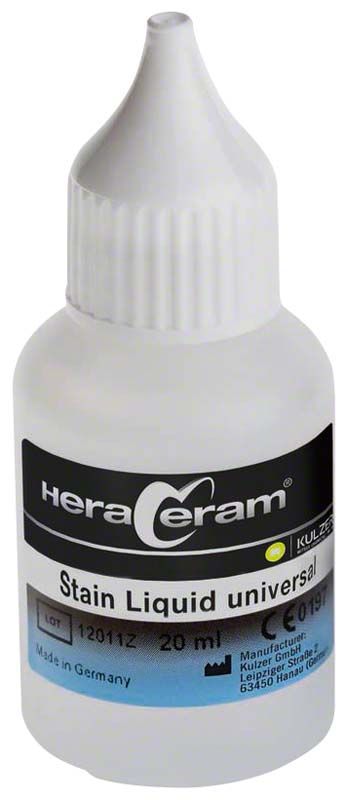 HeraCeram® Stain Liquid SLU 20ml Flasche mit Tropfverschluss.
