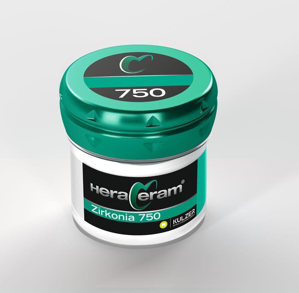 HeraCeram® Zirkonia Schultermasse LM6 in grün-weißer Verpackung.