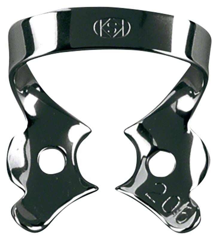 Fit-Kofferdam® Klammern Black Nr. 206 aus mattschwarzem Edelstahl.