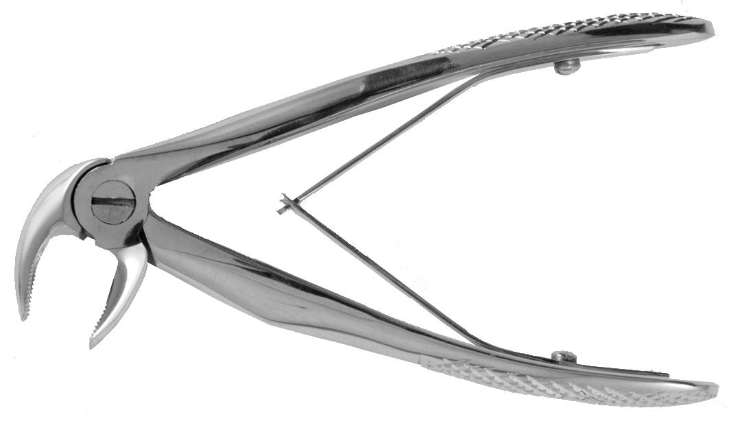 KKD® Kinderzahnzange Rautengriff für UK Schneidezähne, Form 5B, silbern.