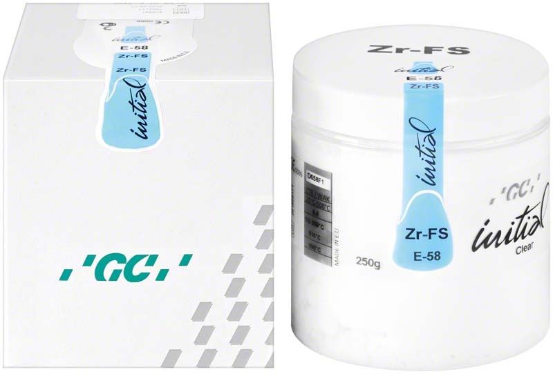 GC Initial Zr-FS Emaille 250g E-58 Verpackung und Dose.