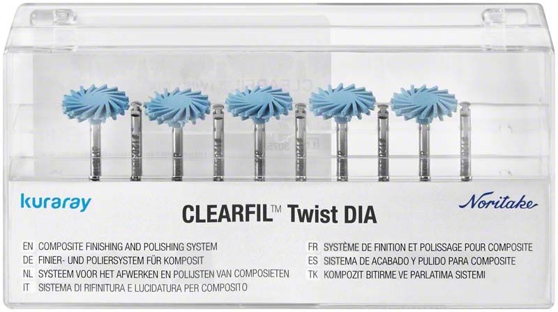 CLEARFIL™ Twist DIA 14mm Hochglanzpolierer in Verpackung, 10 Stück