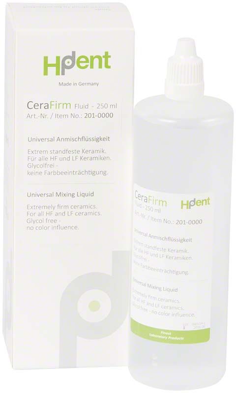 CeraFirm 250 ml Fluid Universal-Anmischflüssigkeit mit Verpackung von Medic-Star.