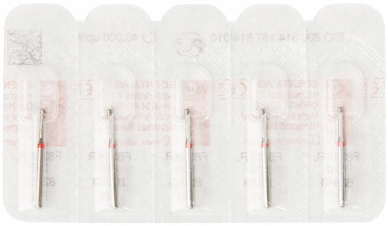 Sterile Diamant FG 836KRF 010 Dentalbohrer in Blisterverpackung.