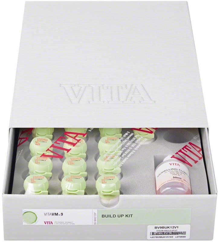 VITAVM®9 Aufbaukit im geöffneten Karton mit mehreren Behältern.