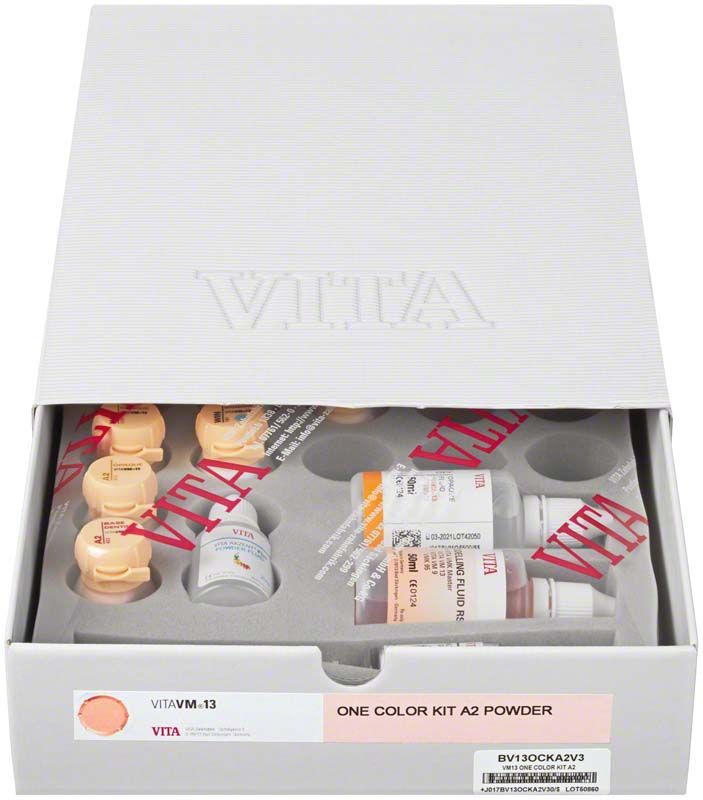 VITAVM®13 ONE COLOR KIT - Pulver A2 in geöffneter Verpackung