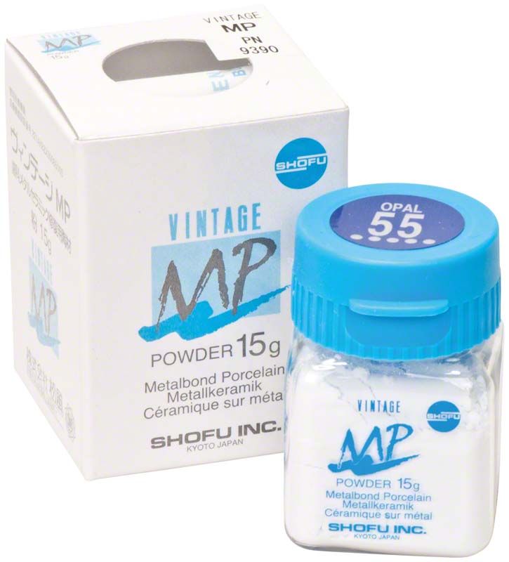 VINTAGE MP Opal Schneide 15g Pulver mit blauer Verschlusskappe und Verpackung.