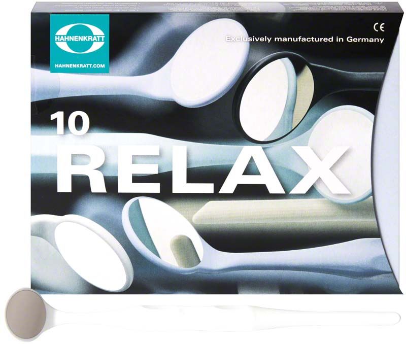 RELAX Mundspiegel FS ULTRA Gr. 4 in weißer Verpackung.