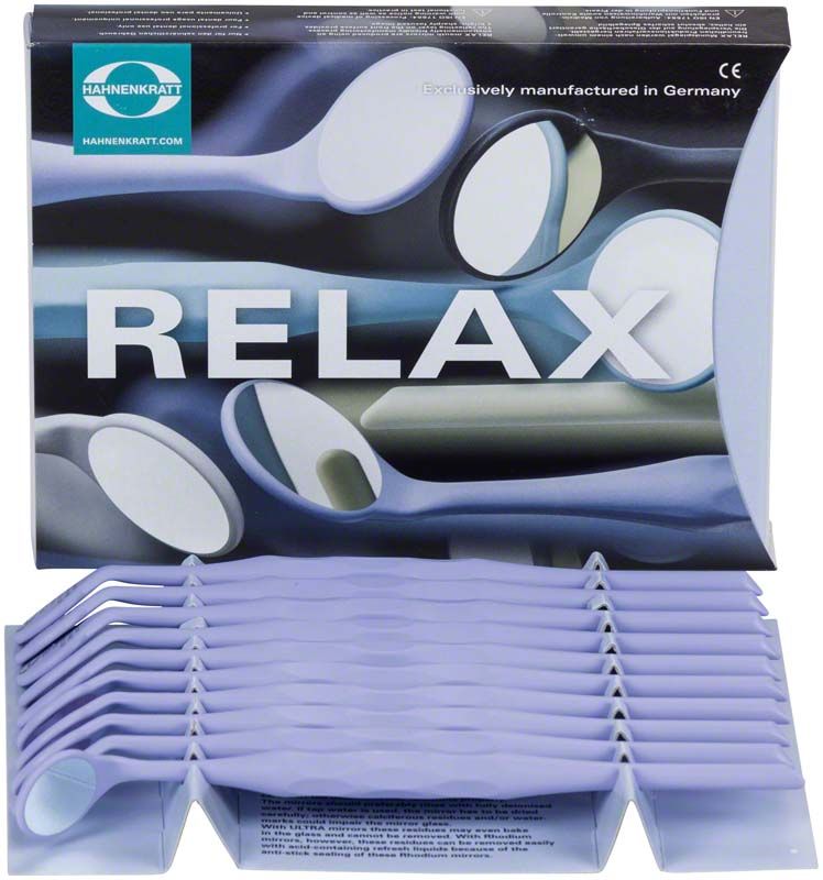 RELAX Mundspiegel FS ULTRA Gr. 4 in Pastellflieder mit Verpackung.