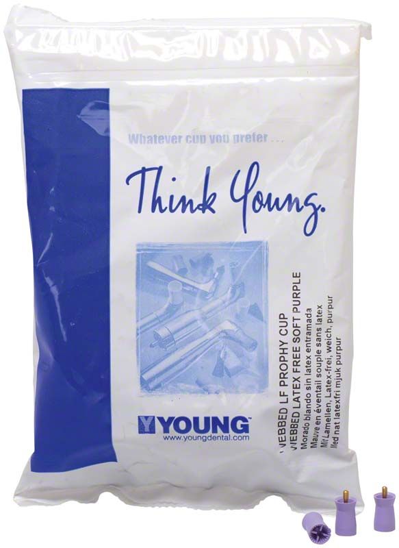 Traditioneller lila Prophypoliererbecher, latexfrei, im Schraubdesign.