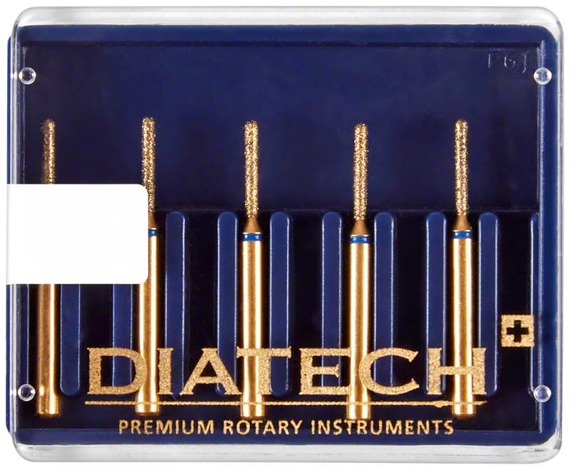 Diatech Diamant FG G836R-314-6-ML Bohrer-Set in blauer Verpackung.