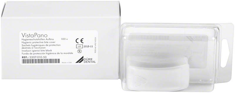 VistaPano Hygieneschutzhüllen Aufbiss in weißer Verpackung von Dürr Dental.