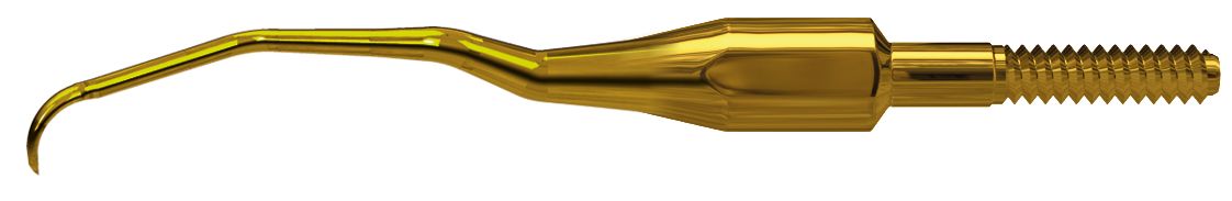 American Eagle XP Double Gracey Quik-Tip Mini Posterior B, goldfarbenes Küretten-Instrument.