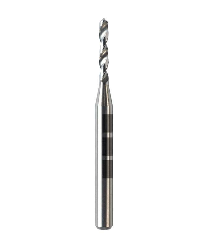 Smart-Pinbohrer Ø 1,61mm in metallischer Ausführung auf weißem Hintergrund