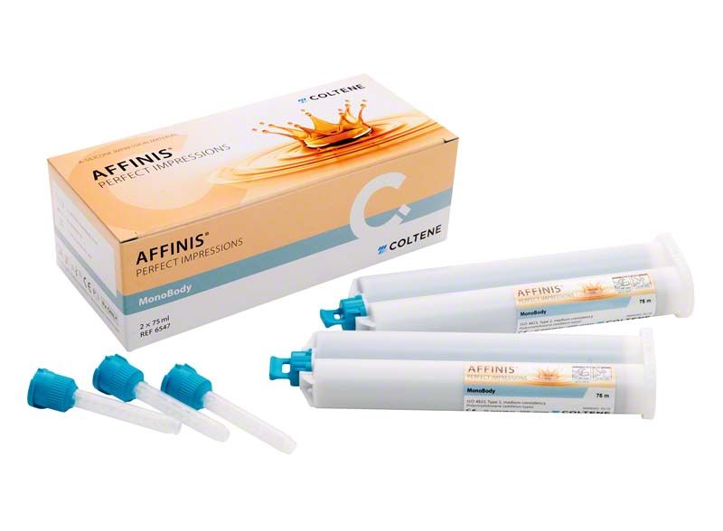 AFFINIS® System 75 MonoBody Refill mit zwei Kartuschen und Mischkanülen.