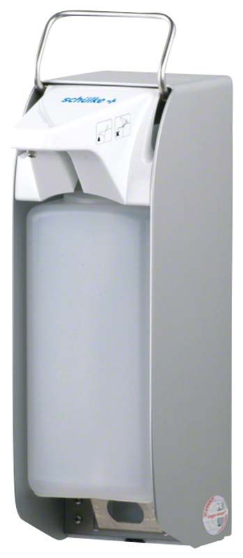 Präparatespender 500 ml KH Touchless in grauem Gehäuse mit Hebel.