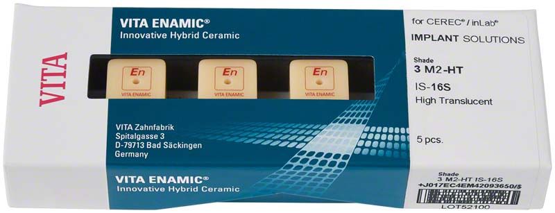 VITA ENAMIC® CAD/CAM Blöcke für CEREC®/inLab®, 3M2 HT, 5 Stück.