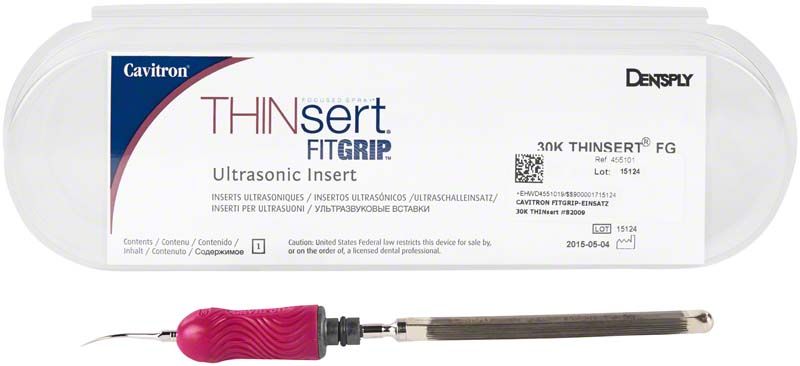 Cavitron® THINsert 30K FITGRIP™ mit Ultraschall-Einsatz in Kunststoffbox.