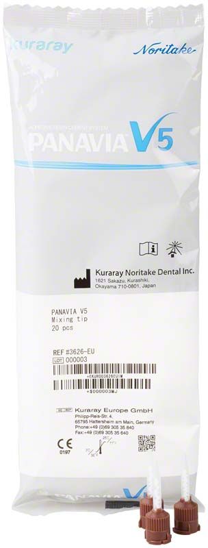 Verpackung der Panavia V5 Mixing Tips mit drei Mischkanülen.
