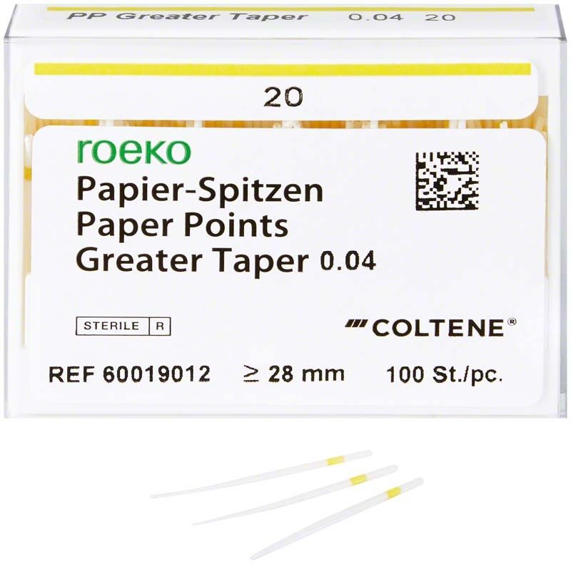 ROEKO Papierspitzen Greater Taper 0.04 in Schiebeschachtel, Gr. 20.