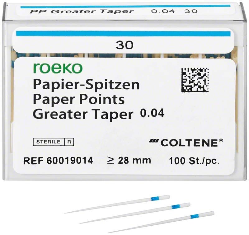 ROEKO Papierspitzen Greater Taper 0.04 in Schiebeschachtel, Gr. 30.