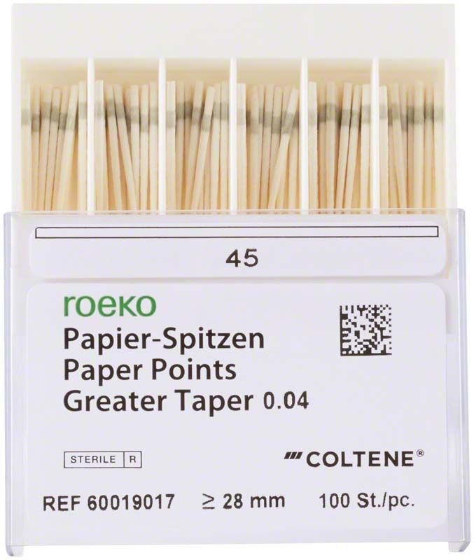 ROEKO Papierspitzen Greater Taper 0.04 in Schiebeschachtel Gr. 45
