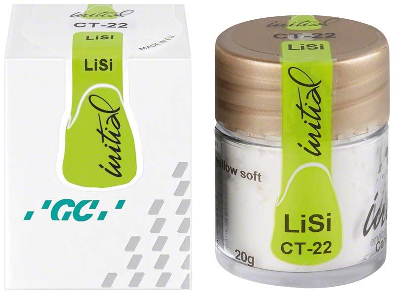 GC Initial LiSi Cervical-Transluzent CT-22 in 20g Dose mit Verpackung.