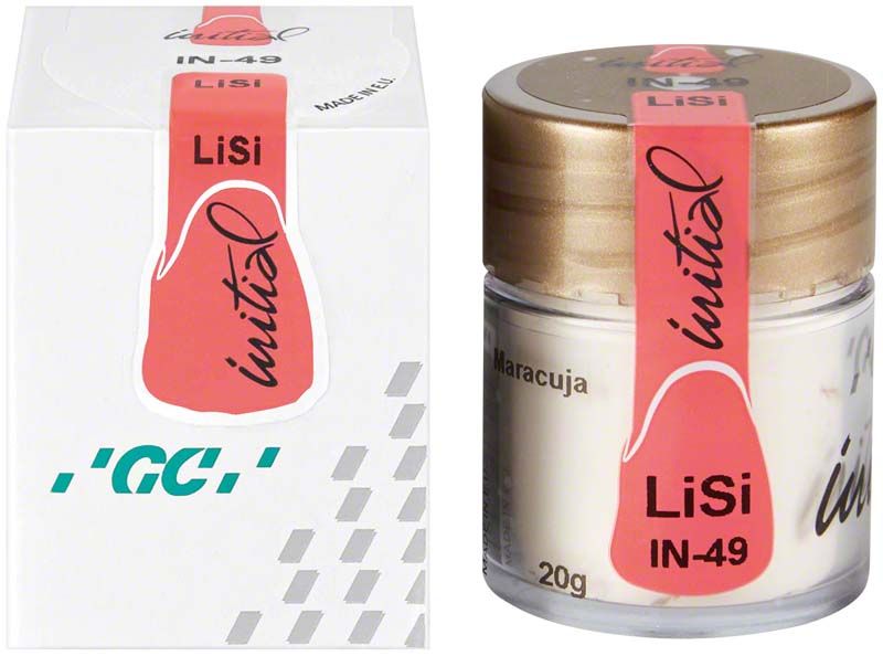 GC Initial LiSi INside IN-49 Maracuja in Glasbehälter mit Verpackung.