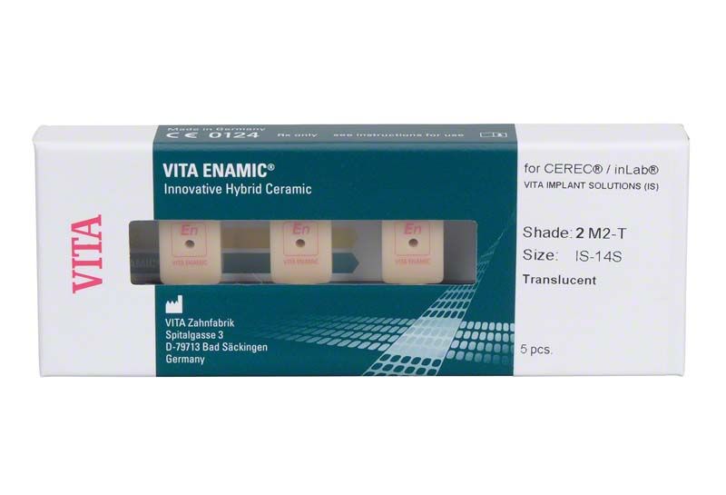 VITA ENAMIC® IS Hybridkeramikblöcke für CEREC®/inLab® IS-14S, Farbton 2M2.
