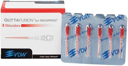 GUTTAFUSION® Obturatoren RECIPROC® R25 Verpackung mit 30 Obturatoren in Blisterpackungen.