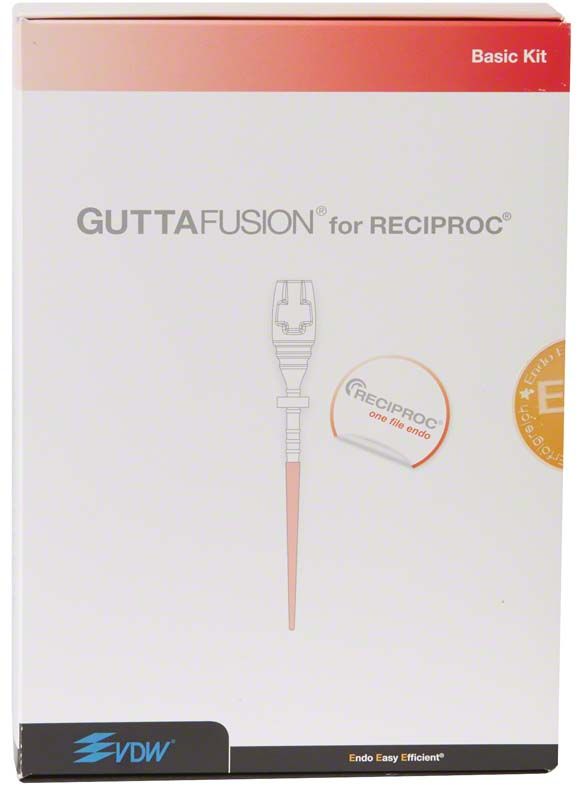 GUTTAFUSION® Basic Kit Reciproc Verpackung mit Logo und Produktdetails.