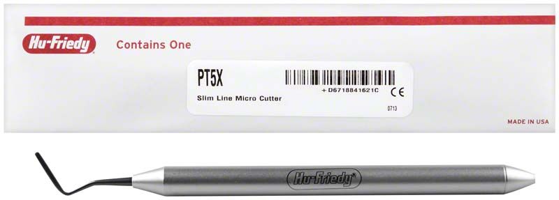 Periotom Black Line anterior gewinkelt mit Verpackung im Hintergrund