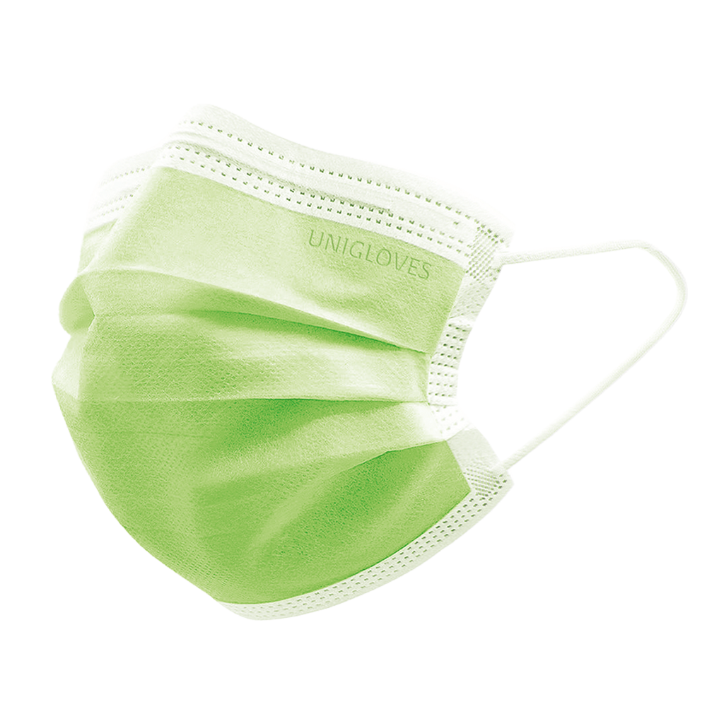 PROFIL PLUS OP-Mundschutz latexfrei in Lime-Farbe mit Ohrschlaufen.
