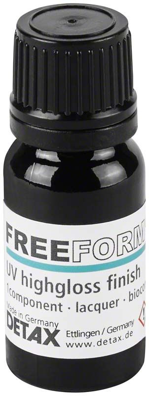 Freeform UV-Hochglanzlackflasche für dentalen Modellierkunststoff.