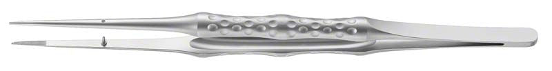 Chirurgische Mikro-Pinzette, gerade, 18 cm, mit ergonomischem Griff.