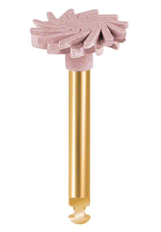 Diamantpolierer EVE DIACOMP® plus TWIST Rad mit mittlerer Körnung.