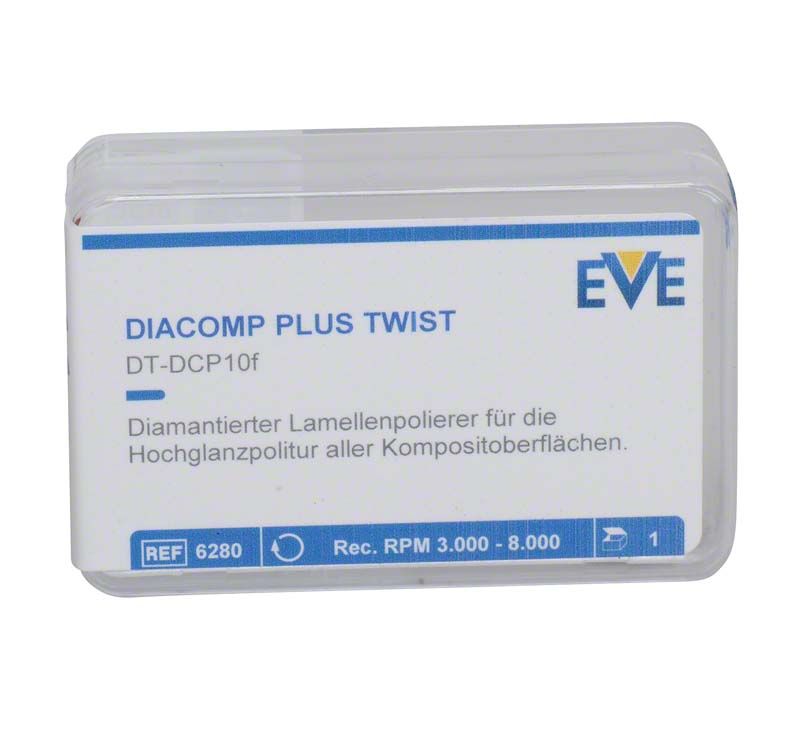 Diamantpolierer-Verpackung EVE DIACOMP plus TWIST, Hochglanz für Kompositmaterialien.