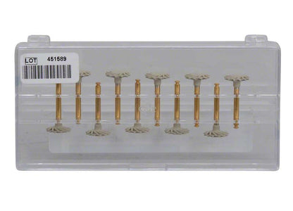 Hochglanzpolierer EVE DIACOMP® plus TWIST Rad in transparenter Aufbewahrungsbox.