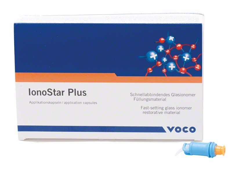 IonoStar Plus Applikationskapseln von Voco, schnellabbindendes Glasionomer-Füllungsmaterial.