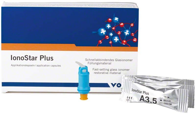 IonoStar Plus A3,5 Applikationskapseln mit Verpackung und Beipackzettel.