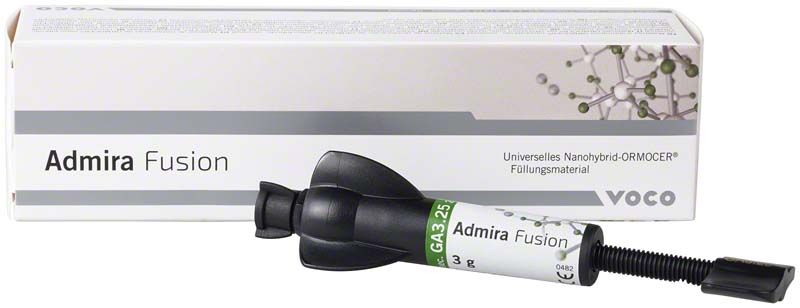 Admira Fusion Spritze GA3,25 mit Verpackung, dentaler Füllstoff.