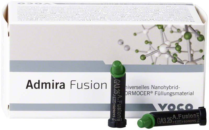Admira Fusion Caps GA3,25, Nano-Hybrid-Ormocer Füllungsmaterial mit Verpackung.
