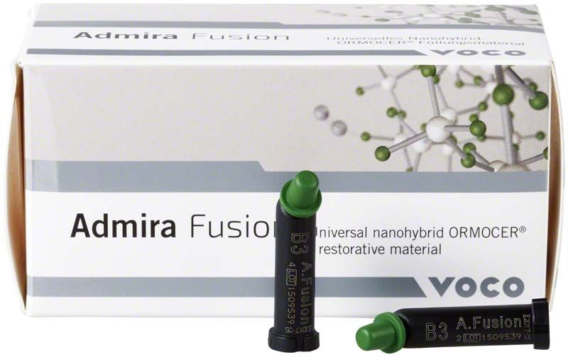 Admira Fusion Caps B3 mit Verpackung und zwei Kapseln im Vordergrund.