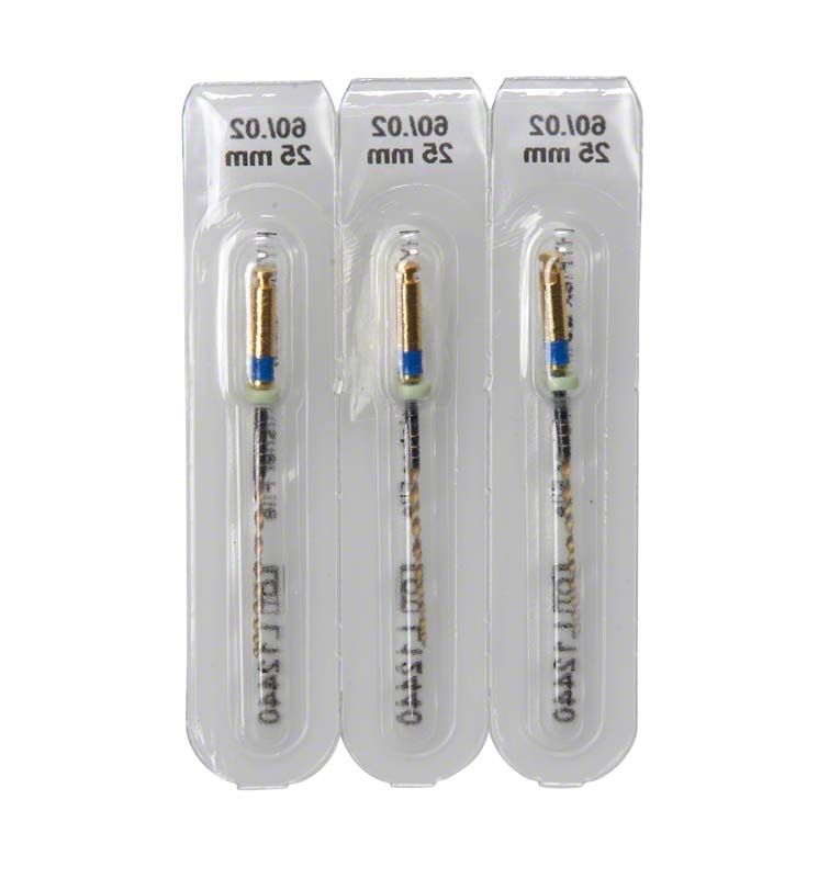 HyFlex™ EDM NiTi-Feilen 25mm Finishing File 60/.02 in Blisterverpackung, drei Stück.