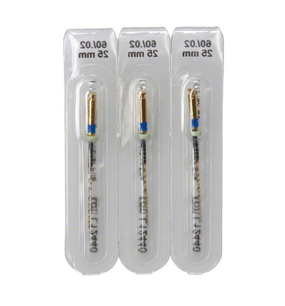 HyFlex™ EDM NiTi-Feilen 25mm Finishing File 60/.02 in Blisterverpackung, drei Stück.