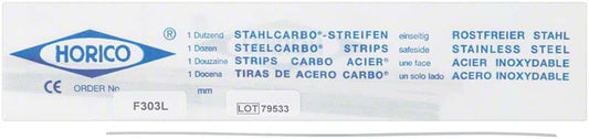 Image of Stahlcarbo®-Streifen mit Lücke F303L 0,07mm, 3mm, gelb, einseitig