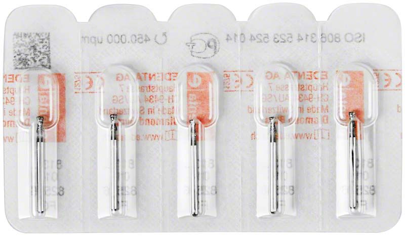 Zahnbohrer Diamant FG 813L 014 in Blisterverpackung.