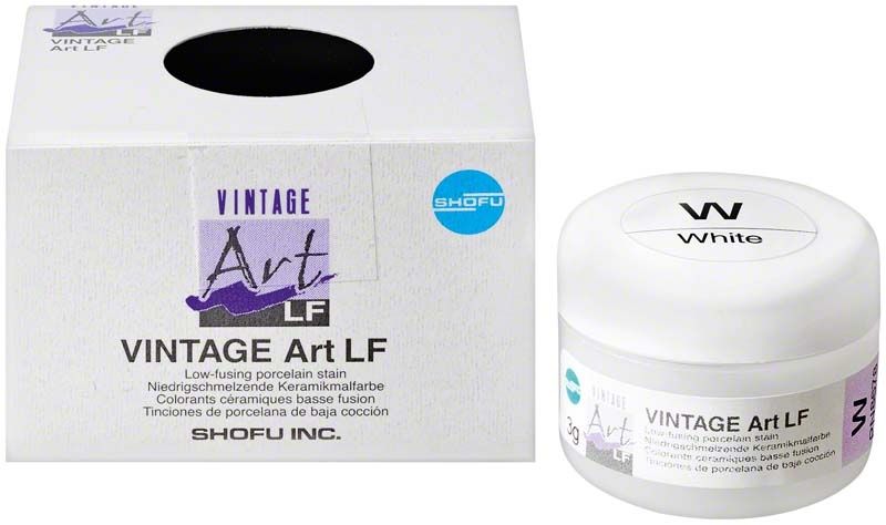 Weiße Keramikfarbe VINTAGE Art LF mit Verpackung und Produktdose.