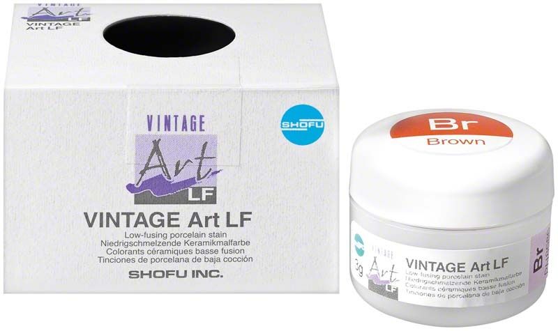 VINTAGE Art LF Farbglasur Br (Braun) mit Verpackung und Dose.