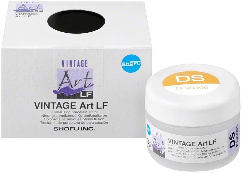 Verpackung und Dose von VINTAGE Art LF D-Shade Keramikfarbe.